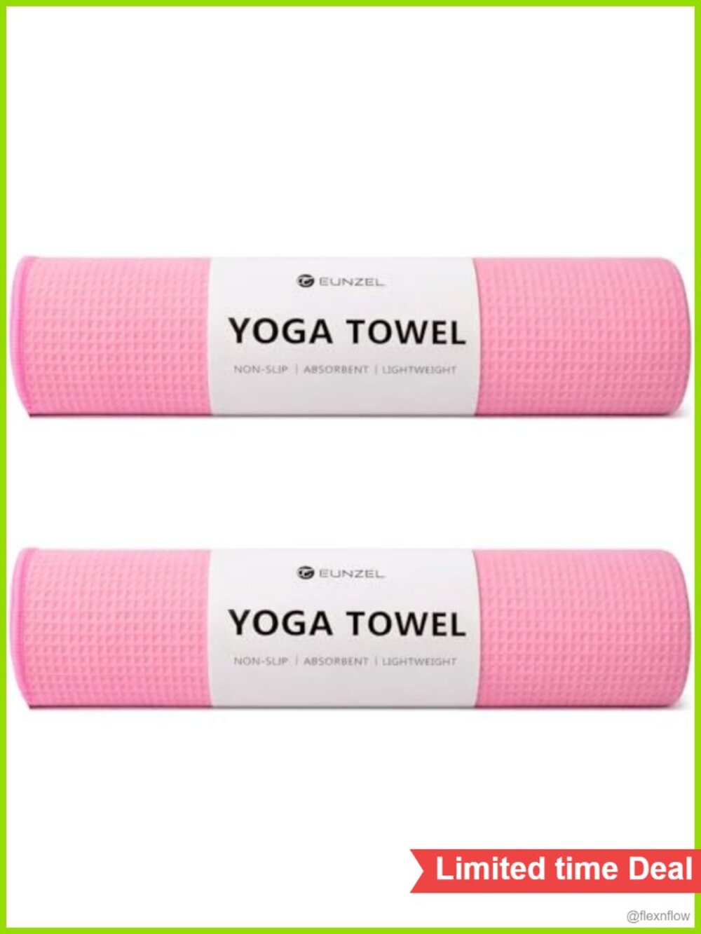 2 Pack Hot Yoga Mat Towel Non-Slip Grip Dots Microfiber 72x24
